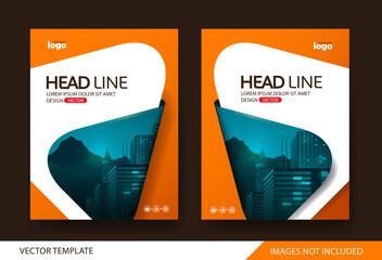 Wall Mural - corporate book cover design layout template
