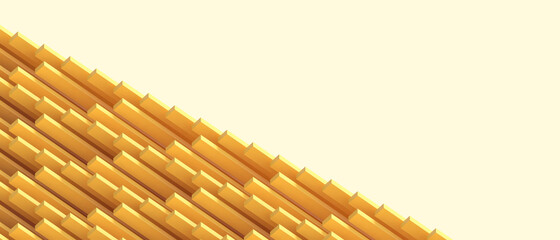 Poster - Abstract lines Modern architecture Background. futuristic Detail with structure Geometric Shape Pattern and Composition on Yellow. copy space, digital, banner-3d Rendering