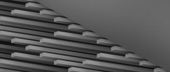 Poster - Abstract lines Modern architecture Background. Dynamic Geometric Pattern Design and Modern Composition on Black. copy space, digital, banner-3d Rendering
