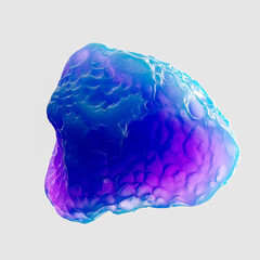 Poster - colorful abstract shape design element, futuristic material 3d rendering