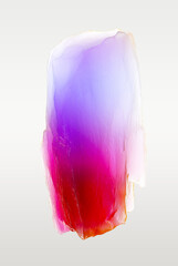 Poster - bright colorful gradient color abstract gemstone design element isolated on black, futuristic 3d ren