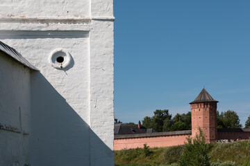 View at the walls of two different convents.