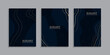 © Arif Arisandi - Set of elegant dark blue minimalist aesthetic background template design. Vector