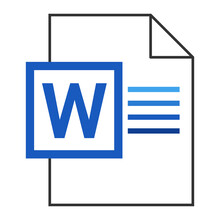 Modern Flat Design Of  DOC File Icon