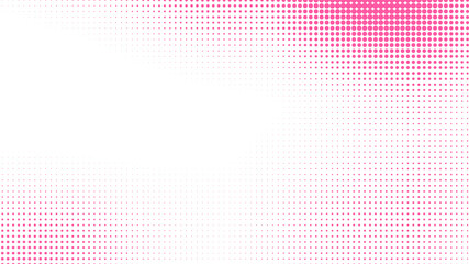 Poster - dot pink white pattern gradient texture background. abstract illustration pop art halftone and retro