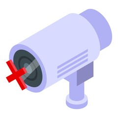 Poster - Privacy camera icon. Isometric of Privacy camera vector icon for web design isolated on white background