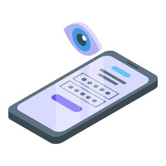 Poster - Privacy password icon. Isometric of Privacy password vector icon for web design isolated on white background