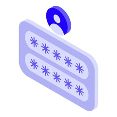 Poster - Private account icon. Isometric of Private account vector icon for web design isolated on white background