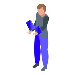 Poster - Man speech recognition icon. Isometric of Man speech recognition vector icon for web design isolated on white background