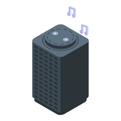 Poster - Smart speaker icon. Isometric of Smart speaker vector icon for web design isolated on white background