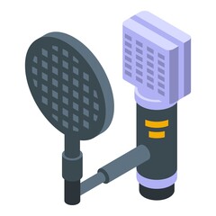 Poster - Microphone speech recognition icon. Isometric of Microphone speech recognition vector icon for web design isolated on white background