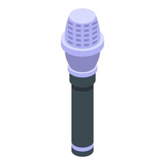 Poster - Microphone speech icon. Isometric of Microphone speech vector icon for web design isolated on white background