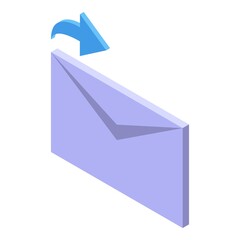 Poster - Repost mail icon. Isometric of Repost mail vector icon for web design isolated on white background