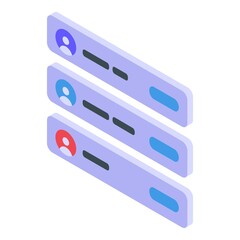 Poster - User subscribe icon. Isometric of User subscribe vector icon for web design isolated on white background