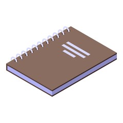 Poster - Notebook paper icon. Isometric of Notebook paper vector icon for web design isolated on white background