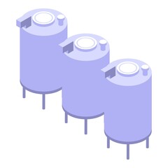 Poster - Milk storage tanks icon. Isometric of Milk storage tanks vector icon for web design isolated on white background