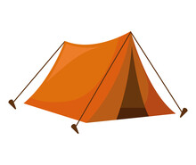 Orange Tent Icon