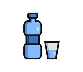 Poster - Water bottle icon