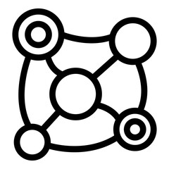 Poster - Internet network icon. Outline Internet network vector icon for web design isolated on white background