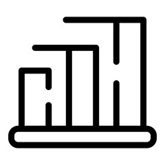 Poster - Internet graph icon. Outline Internet graph vector icon for web design isolated on white background