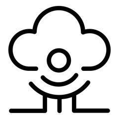 Poster - Cloud internet icon. Outline Cloud internet vector icon for web design isolated on white background