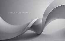 Abstract White Geometric Wave Background