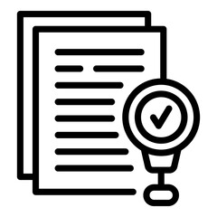 Poster - Liability agreement icon. Outline Liability agreement vector icon for web design isolated on white background