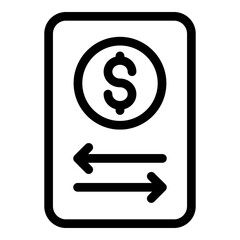 Poster - Transfer online money icon. Outline Transfer online money vector icon for web design isolated on white background