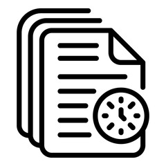 Poster - Rush job urgent documents icon. Outline Rush job urgent documents vector icon for web design isolated on white background