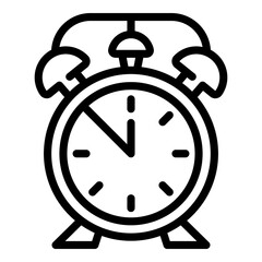 Poster - Alarm clock icon. Outline Alarm clock vector icon for web design isolated on white background