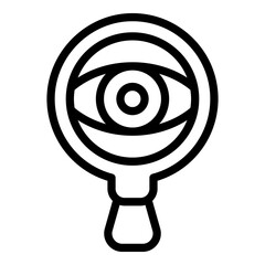 Poster - Search eye market studies icon. Outline Search eye market studies vector icon for web design isolated on white background