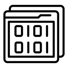 Poster - Big data files icon. Outline Big data files vector icon for web design isolated on white background