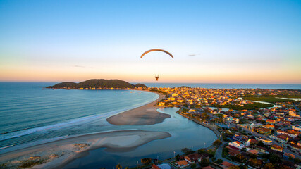 Aerial drone photo of São Francisco do Sul Beaches in Santa catarina - Brazil