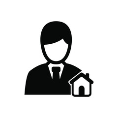 Wall Mural - Real estate agent icon