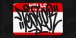Red And White Abstract Flat Graffiti Style Sticker Hello My Name Is With Some Street Art Lettering Vector Illustration Art