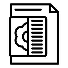 Poster - Printing page icon. Outline Printing page vector icon for web design isolated on white background
