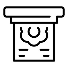 Poster - printing image icon. outline printing image vector icon for web design isolated on white background