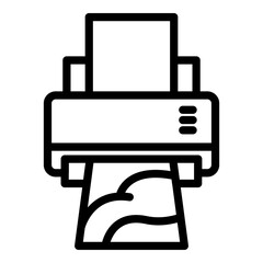 Canvas Print - Printing machine icon. Outline Printing machine vector icon for web design isolated on white background