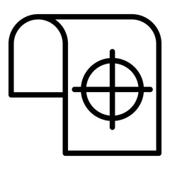 Poster - Printing target icon. Outline Printing target vector icon for web design isolated on white background
