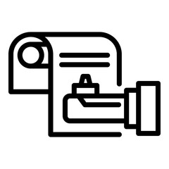 Poster - Printing device icon. Outline Printing device vector icon for web design isolated on white background