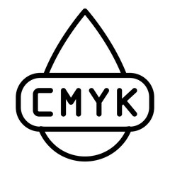 Poster - cmyk drop icon. outline cmyk drop vector icon for web design isolated on white background