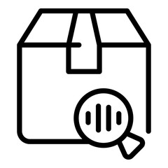 Poster - Shipping box icon. Outline Shipping box vector icon for web design isolated on white background