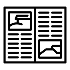 Poster - Market news icon. Outline Market news vector icon for web design isolated on white background
