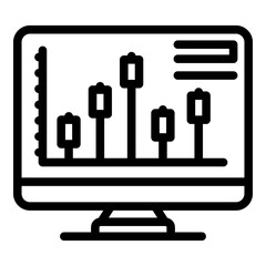 Poster - Market research icon. Outline Market research vector icon for web design isolated on white background