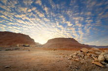 Masada, Israel Ancient Rock Plateau Fortress In The Judaean Desert