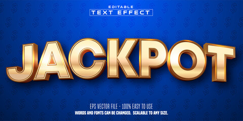 Jackpot editable gold style text effect