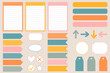 Set of scrapbooking stickers, frames, cards