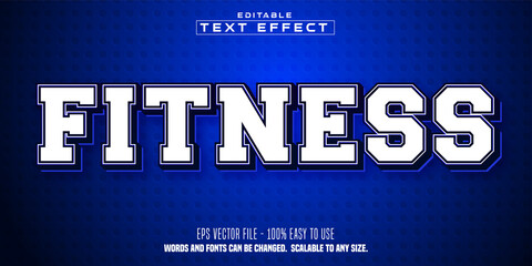 Wall Mural - Fitness sport style editable text effect