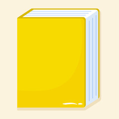 Poster - Isolated book yellow school tools icons - Vector