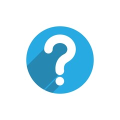 Poster - question mark icon in flat, isolated and trendy style. Exclamation mark background for your website design logo, app, UI. Vector icon illustration.
